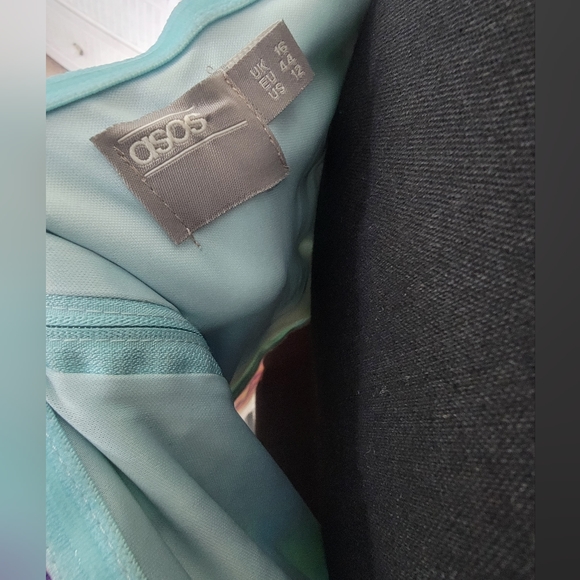 ASOS Candy Floral Double Ruffle Bandeau Midi Dress - Sz 12 - Picture 6 of 7